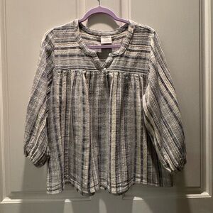 Knox Rose Blue and White Striped Tunic